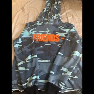 2017 BLUE CAMO VLONE FRIENDS HOODIE